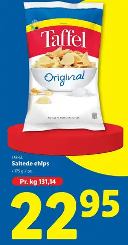 Lidl TAFFEL Saltede chips tilbud