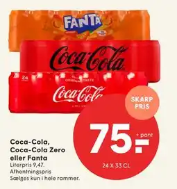 SPAR Coca-Cola, Coca-Cola Zero eller Fanta, DKK 75 tilbud