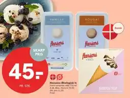 SPAR Hansens Økologisk Is, DKK 45 tilbud
