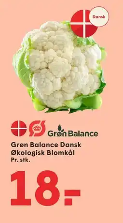 SPAR Grøn Balance Dansk Økologisk Blomkål, DKK 18 tilbud