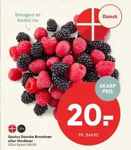 SPAR Gestus Danske Brombær eller Hindbær, DKK 20 tilbud