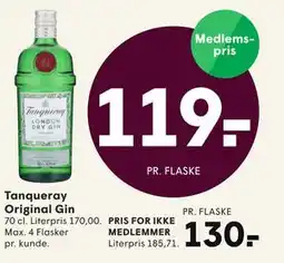 SPAR Tanqueray Original Gin, DKK 130, App-pris tilbud