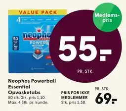 SPAR Neophos Powerball Essential Opvasketabs, DKK 69, App-pris tilbud