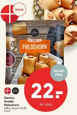 SPAR Gestus Hvede Pølsehorn, DKK 22 tilbud