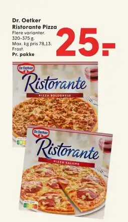 SPAR Dr. Oetker Ristorante Pizza, DKK 25 tilbud