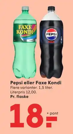 SPAR Pepsi eller Faxe Kondi, DKK 18 tilbud