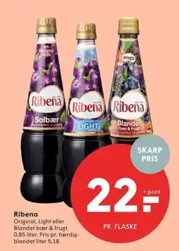 SPAR Ribena, DKK 22 tilbud