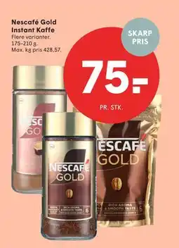 SPAR Nescafé Gold Instant Kaffe, DKK 75 tilbud
