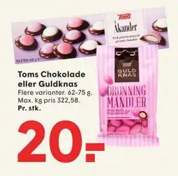 SPAR Toms Chokolade eller Guldknas, DKK 20 tilbud