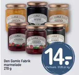 REMA 1000 Den Gamle Fabrik marmelade 270 g, DKK 14 tilbud