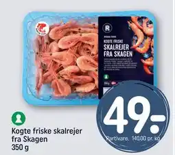 Kogte friske skalrejer fra Skagen 350 g, DKK 49