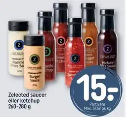 REMA 1000 Zelected saucer eller ketchup 260-280 g, DKK 15 tilbud
