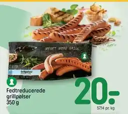 REMA 1000 Fedtreducerede grillpølser 350 g, DKK 20 tilbud