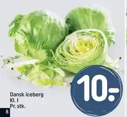 REMA 1000 Dansk iceberg Kl. I Pr. stk., DKK 10 tilbud