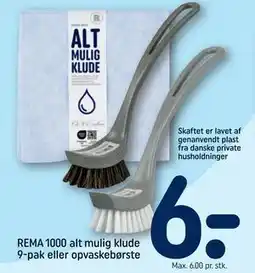 REMA 1000 REMA 1000 alt mulig klude 9-pak eller opvaskebørste, DKK 6 tilbud