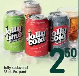 REMA 1000 Jolly sodavand 33 cl. Ex. pant, DKK 2.5 tilbud