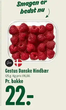 Min Købmand Gestus Danske Hindbær, DKK 22 tilbud