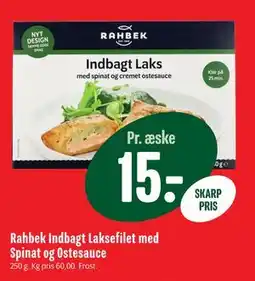 Min Købmand Rahbek Indbagt Laksefilet med Spinat og Ostesauce, DKK 15 tilbud