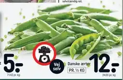 REMA 1000 Danske ærter, DKK 12 tilbud