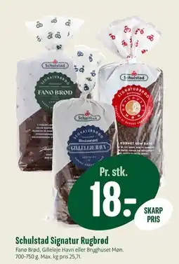 Min Købmand Schulstad Signatur Rugbrød, DKK 18 tilbud