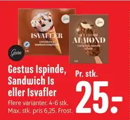 Min Købmand Gestus Ispinde, Sandwich Is eller Isvafler, DKK 25 tilbud