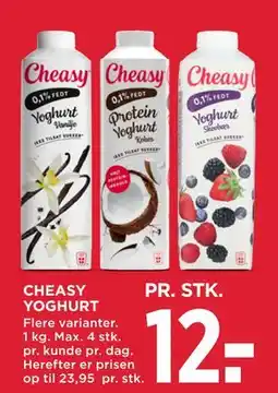MENY CHEASY YOGHURT, DKK 12 tilbud