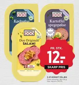 MENY 3-STJERNET PÅLÆG, DKK 12 tilbud