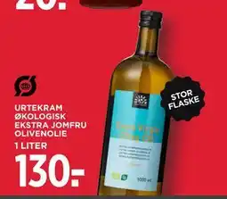MENY URTEKRAM ØKOLOGISK EKSTRA JOMFRU OLIVENOLIE, DKK 130 tilbud