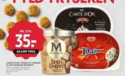 MENY CARTE D’OR, FRISKO IS I BÆGER ELLER MAGNUM BONBON, DKK 35 tilbud