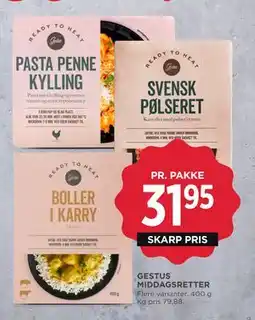 MENY GESTUS MIDDAGSRETTER, DKK 31.95 tilbud