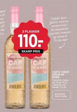 MENY CAP D’ AGDE DÉSIR DE ROSÉ, DKK 110 tilbud