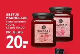 MENY GESTUS MARMELADE, DKK 20 tilbud