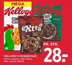 MENY KELLOGG’S MORGENMAD, DKK 28 tilbud