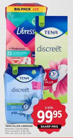 MENY TENA ELLER LIBRESSE, DKK 99.95 tilbud
