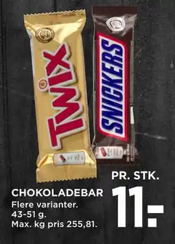 MENY CHOKOLADEBAR, DKK 11 tilbud