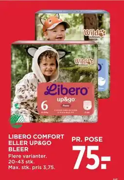 MENY LIBERO COMFORT ELLER UP&GO BLEER, DKK 75 tilbud