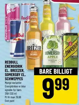Løvbjerg REDBULL ENERGIDRIK EL. BREEZER, SOMERSBY EL. SCHWEPPES tilbud