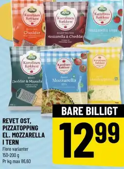 Løvbjerg REVET OST, PIZZATOPPING EL. MOZZARELLA I TERN tilbud
