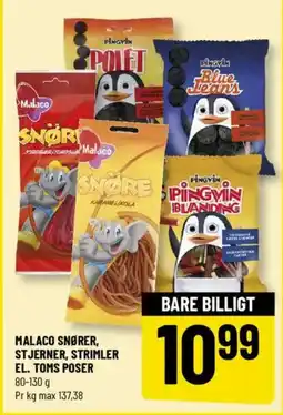 Løvbjerg MALACO SNØRER, STJERNER, STRIMLER EL. TOMS POSER tilbud