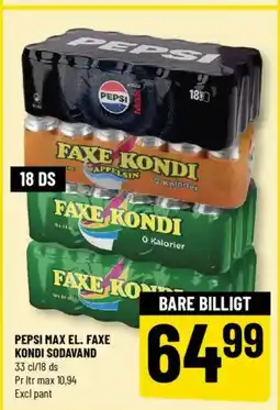 Løvbjerg Pepsi max el. faxe kondi sodavand tilbud