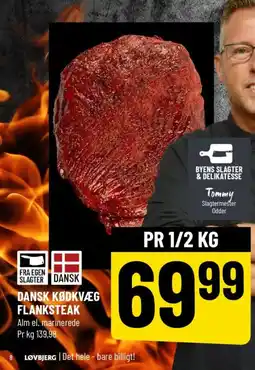Løvbjerg DANSK KØDKVÆG FLANKSTEAK tilbud