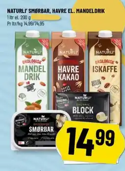 Løvbjerg NATURLI' SMØRBAR, HAVRE EL. MANDELDRIK tilbud