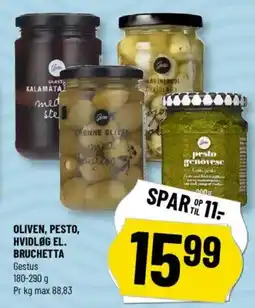 Løvbjerg OLIVEN, PESTO, HVIDLØG EL. BRUCHETTA tilbud