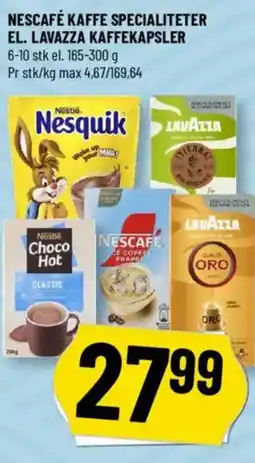 Løvbjerg NESCAFÉ KAFFE SPECIALITETER EL. LAVAZZA KAFFEKAPSLER tilbud