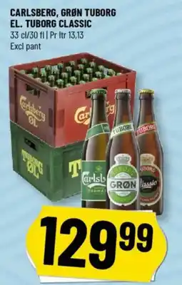 Løvbjerg CARLSBERG, GRØN TUBORG EL. TUBORG CLASSIC tilbud