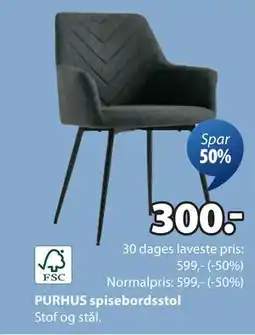 JYSK PURHUS spisebordsstol, DKK 300 tilbud