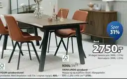 JYSK SKOVLUNDE spisebord, DKK 2750 tilbud