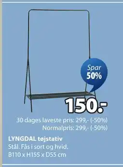 JYSK LYNGDAL tøjstativ, DKK 150 tilbud