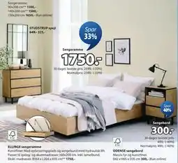 JYSK ELLINGE sengeramme, DKK 1750 tilbud
