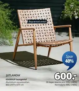 JYSK EDDERUP loungestol, DKK 600 tilbud